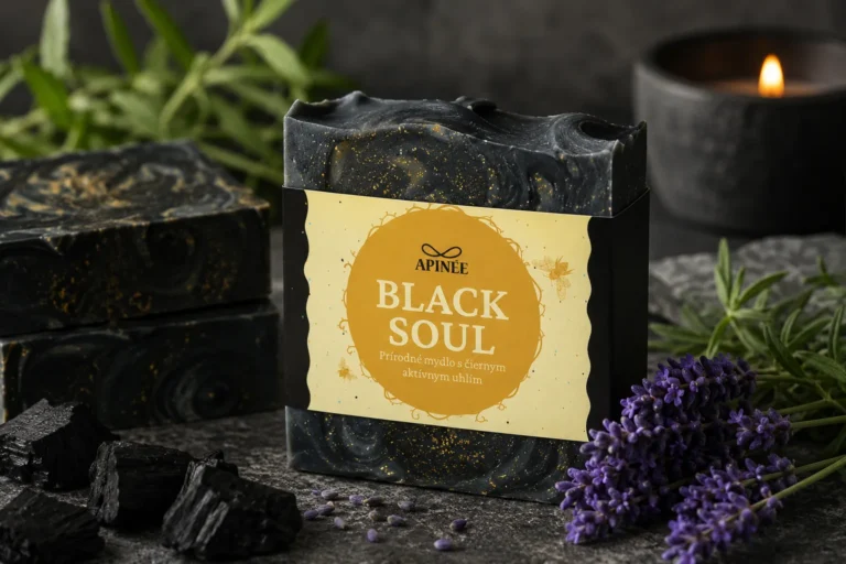 Prírodné mydlo Black Soul s aktívnym uhlím